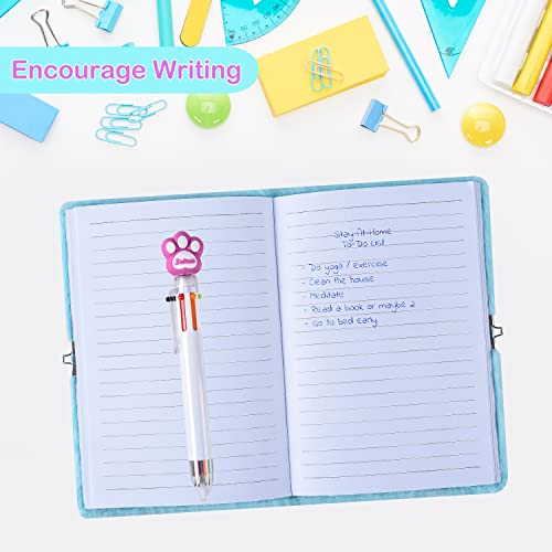 Cat Plush Diary with Lock and Keys for Girls - A5 Secret Journal 160 Pages
