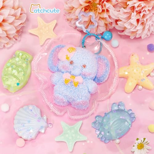 CatchCute 5-Pack Squishy Toys Set – Soft Silicone Elephant, Starfish, Crab & More for Stress Relief and Sensory Play
