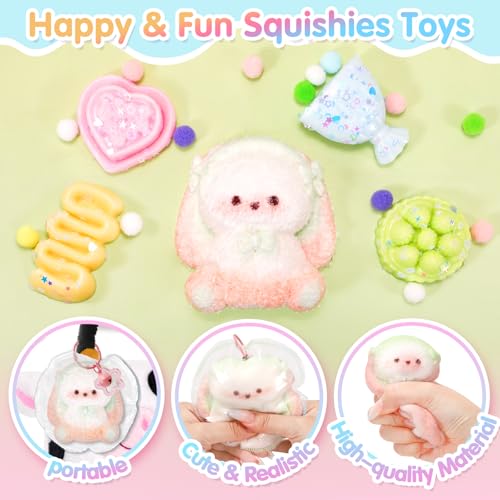CatchCute 5-Piece Squishies Toy Set – Soft Squeeze Toys for Stress Relief, Sensory Fidget Toys for Kids and Adults