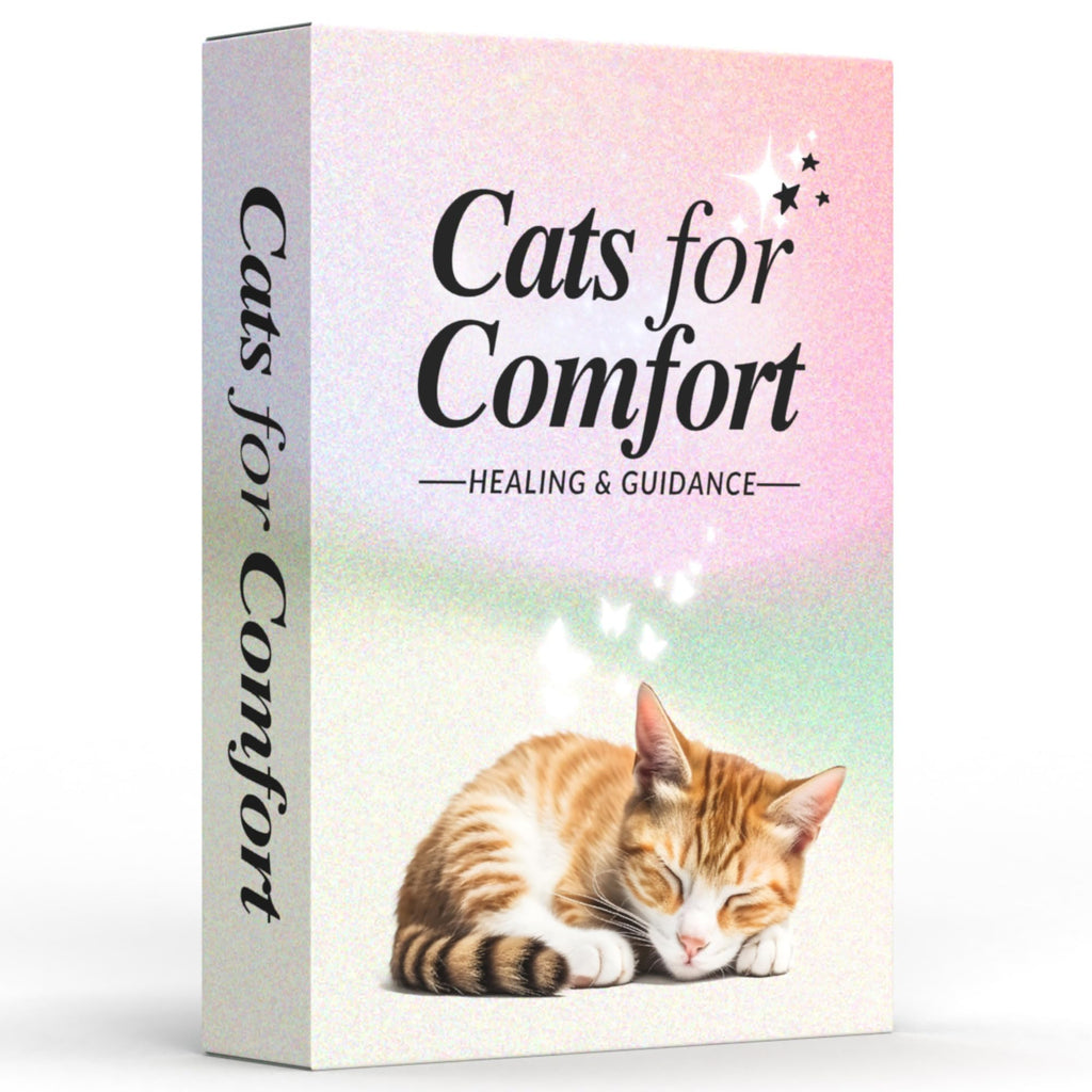 CATCHYOURDREAMS Cats for Comfort Affirmation Cards – 52 Inspirational Activities for Stress Relief & Grief Healing