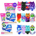 Cats vs Pickles 2-Pack Mystery Bags - Fuchsia Wave Bean Filled Plushies, Sensory Soft Blind Bags for Kids and Adults