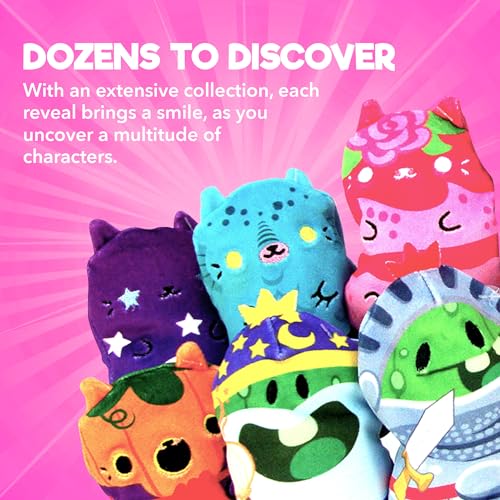 Cats vs Pickles 2-Pack Mystery Bags - Fuchsia Wave Bean Filled Plushies, Sensory Soft Blind Bags for Kids and Adults