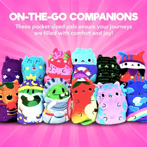 Cats vs Pickles 2-Pack Mystery Bags - Fuchsia Wave Bean Filled Plushies, Sensory Soft Blind Bags for Kids and Adults