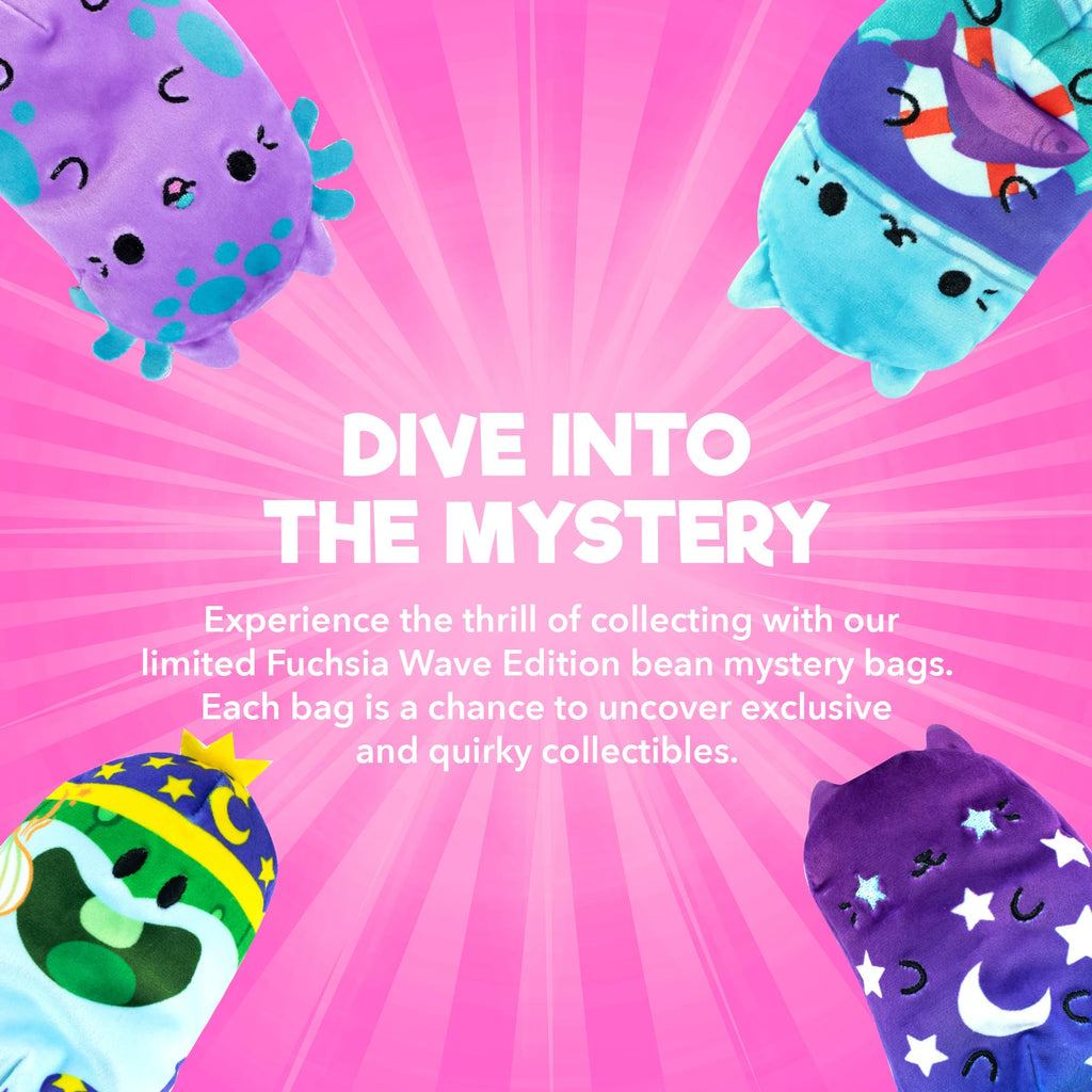Cats vs Pickles 2-Pack Mystery Bags - Fuchsia Wave Bean Filled Plushies, Sensory Soft Blind Bags for Kids and Adults