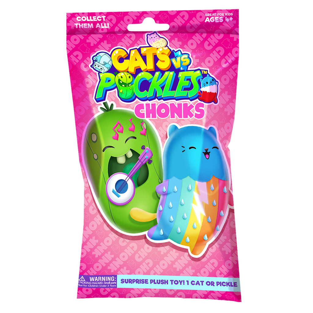 Cats vs Pickles Chonk Fuchsia Wave A Mystery Bag - 1 Pack, 6-Inch Plush, Blind Bag Collectible