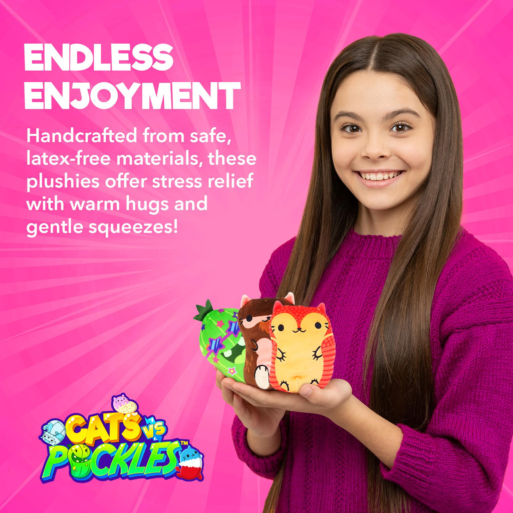 Cats vs Pickles Chonk Fuchsia Wave A Mystery Bag - 1 Pack, 6-Inch Plush, Blind Bag Collectible