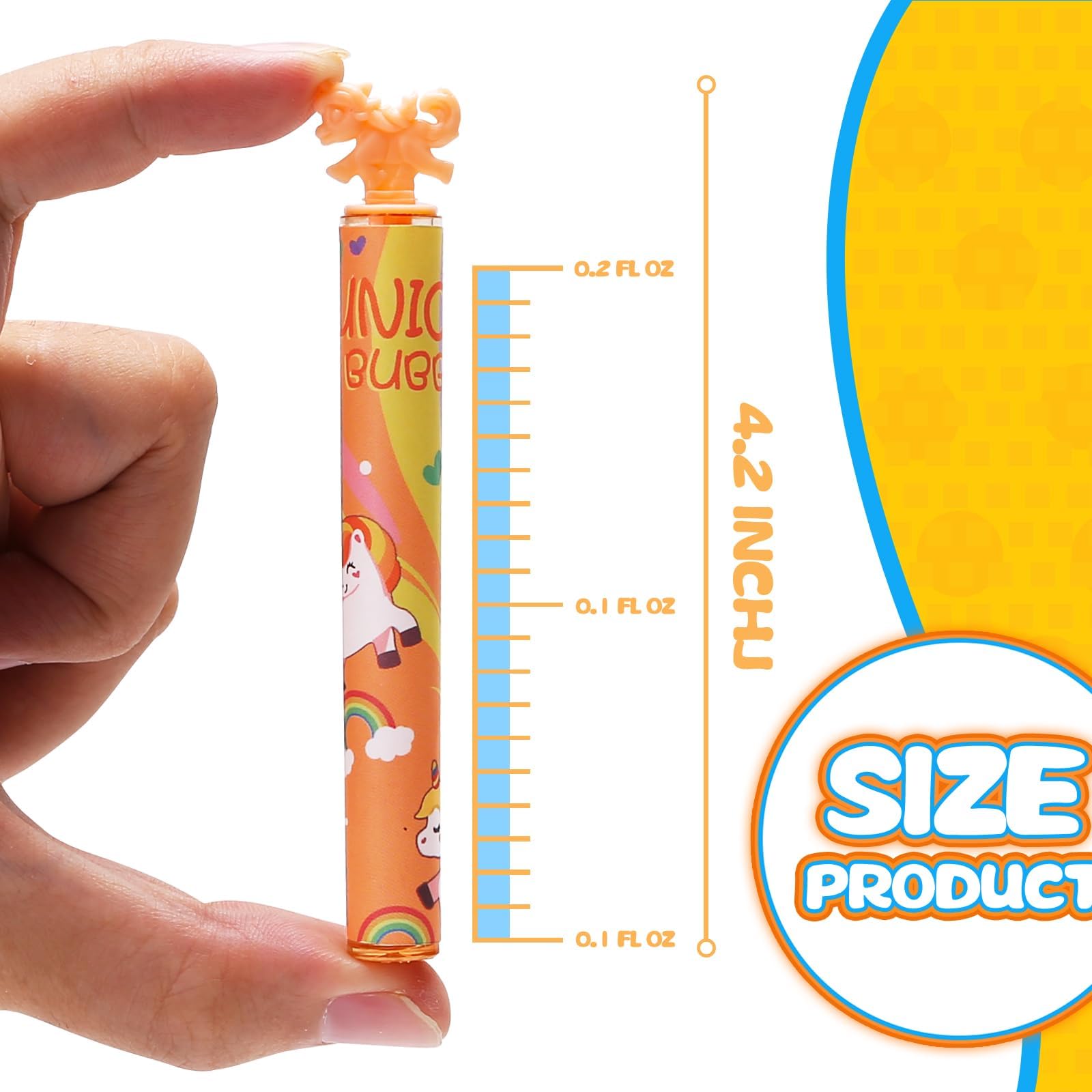 Cawiew 32 Pack Mini Unicorn Bubble Wands with Stickers - Pastel Party Favors for Kids