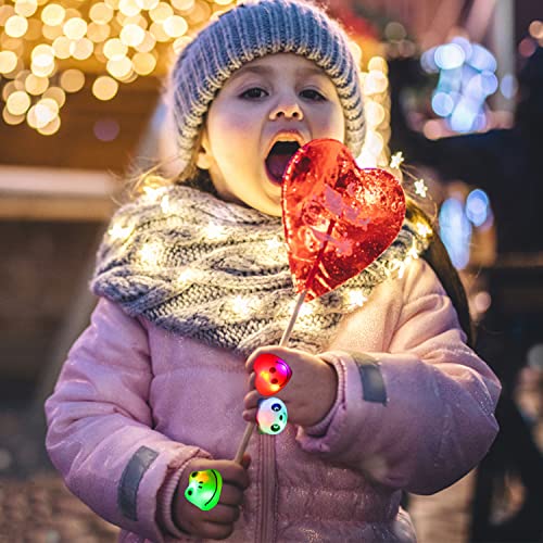 CCINEE 24-Pack LED Animal Light-Up Rings with 3 Flashing Modes - Glow Party Favors & Prizes
