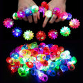 CCINEE 28-Pack Light Up Rings: Flashing LED Bumpy Jelly Rings for Party Favors and Prizes
