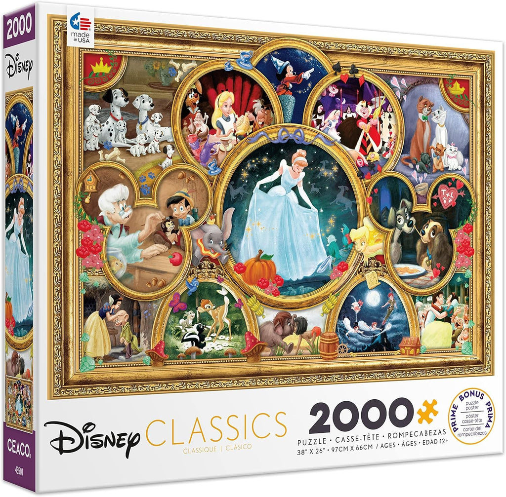 Ceaco Disney Classics 2000 Piece Jigsaw Puzzle – 38" x 26" Finished Size