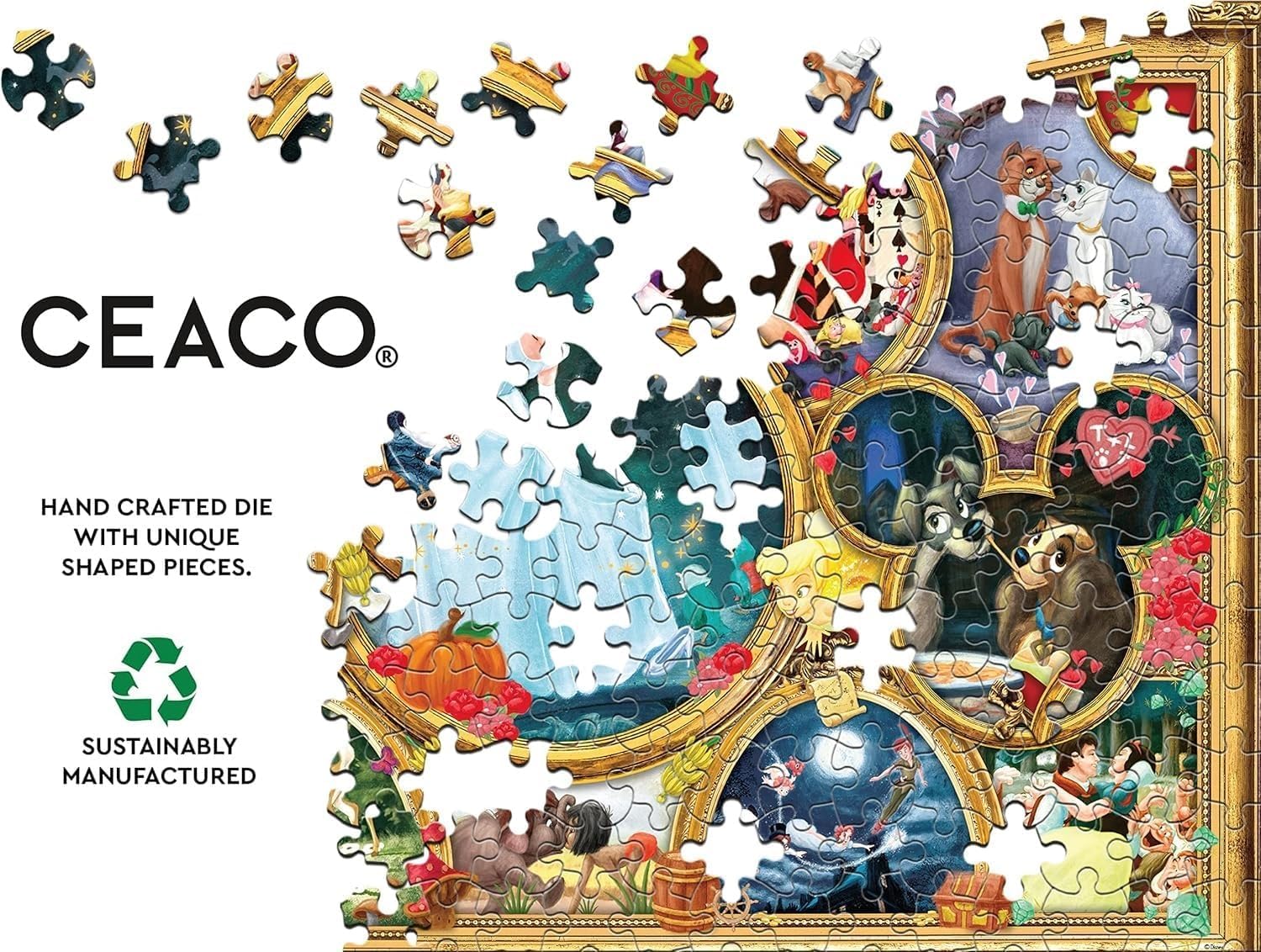 Ceaco Disney Classics 2000 Piece Jigsaw Puzzle – 38" x 26" Finished Size