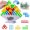 CERBONNY Tetra Tower Stacking Blocks – 48-Piece Balance Game for Kids & Adults, Family Fun