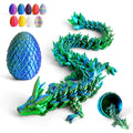 Cessfle 12-Inch Prefilled Easter Egg with Articulated 3D Printed Dragon – Crystal Texture, Eco-Friendly PLA, Easter Basket Surprise for Kids & Adults