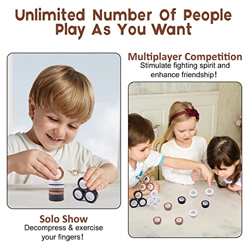 Cevioce 9-Piece Magnetic Ring Fidget Toy Set – Stress Relief Fidget Rings for ADHD, Anxiety, Focus – Gifts for Kids & Adults