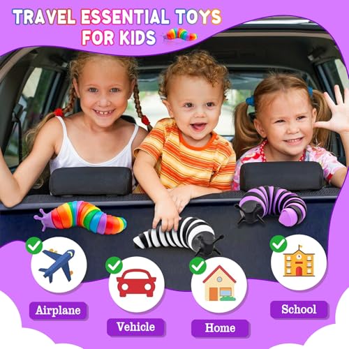 Cevioce Fidget Slug Toy 3-Pack – Sensory Toys for Autism, Stress Relief, and Travel