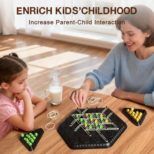 Chain Triangle Chess Game – Triggle Board Game for Family Game Night (Medium) – 2-4 Players