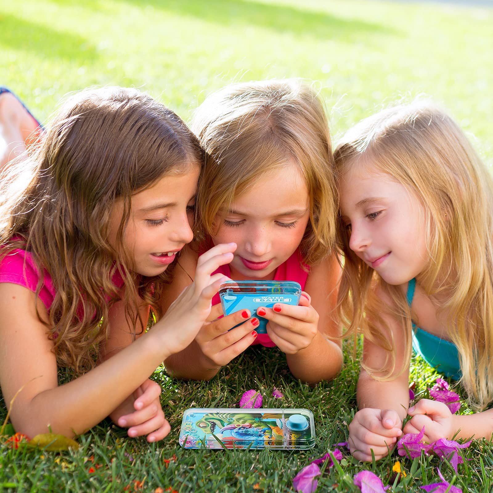 Chalyna 4-Pack Handheld Water Games - Retro Ring Toss Toys for Travel, Party Favors, Stress Relief (Animal Style)