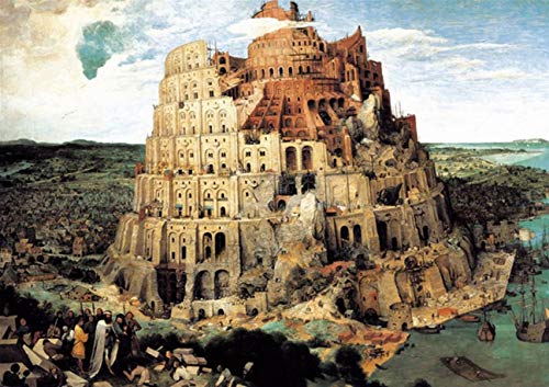CHAMBERART 1000 Piece Jigsaw Puzzle – The Tower of Babel, 29x20 Inches, Eco-Friendly, Includes Poster and Glue