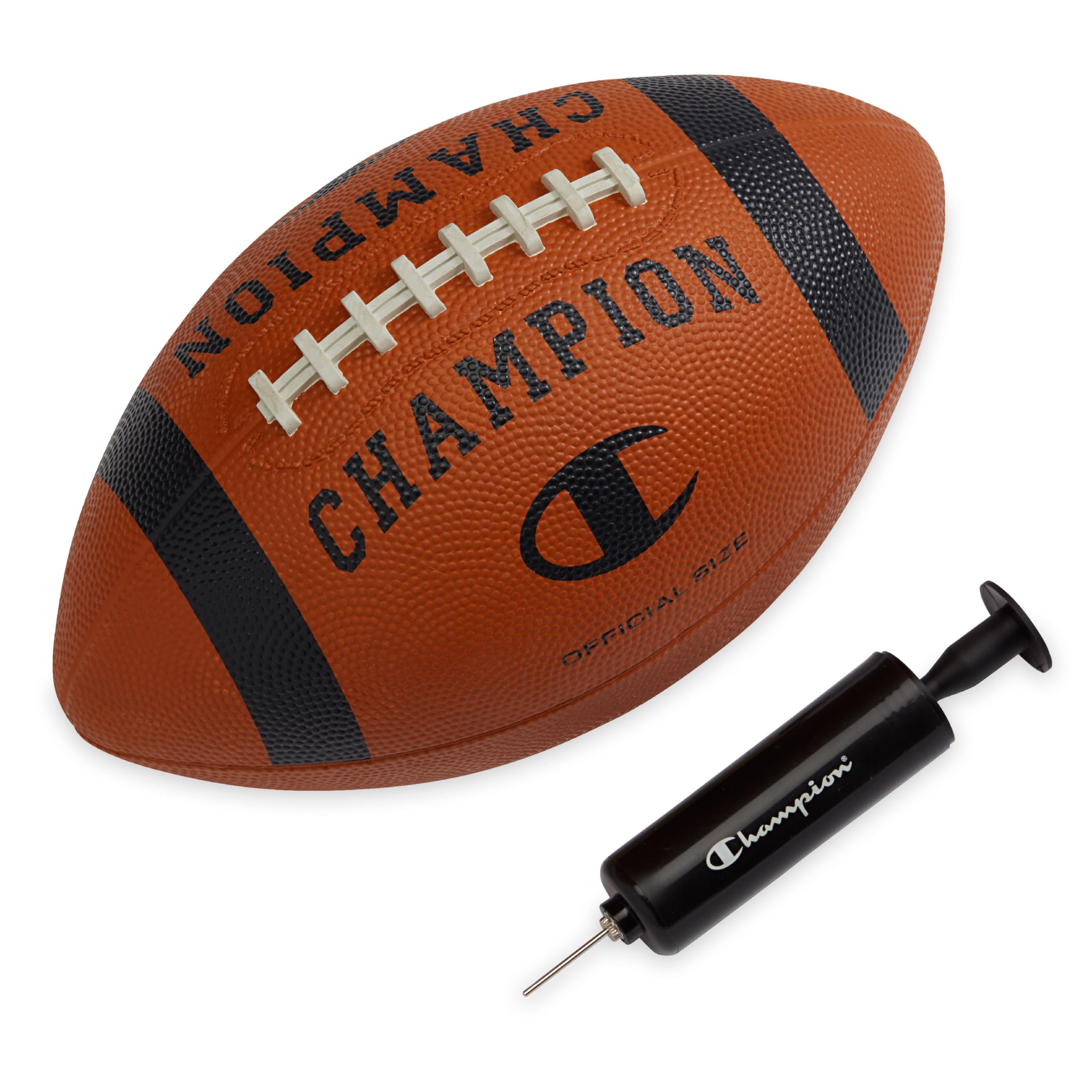 Champion Blitz All-Weather Rubber Football – Includes Pump, Multiple Sizes for Youth & Adults