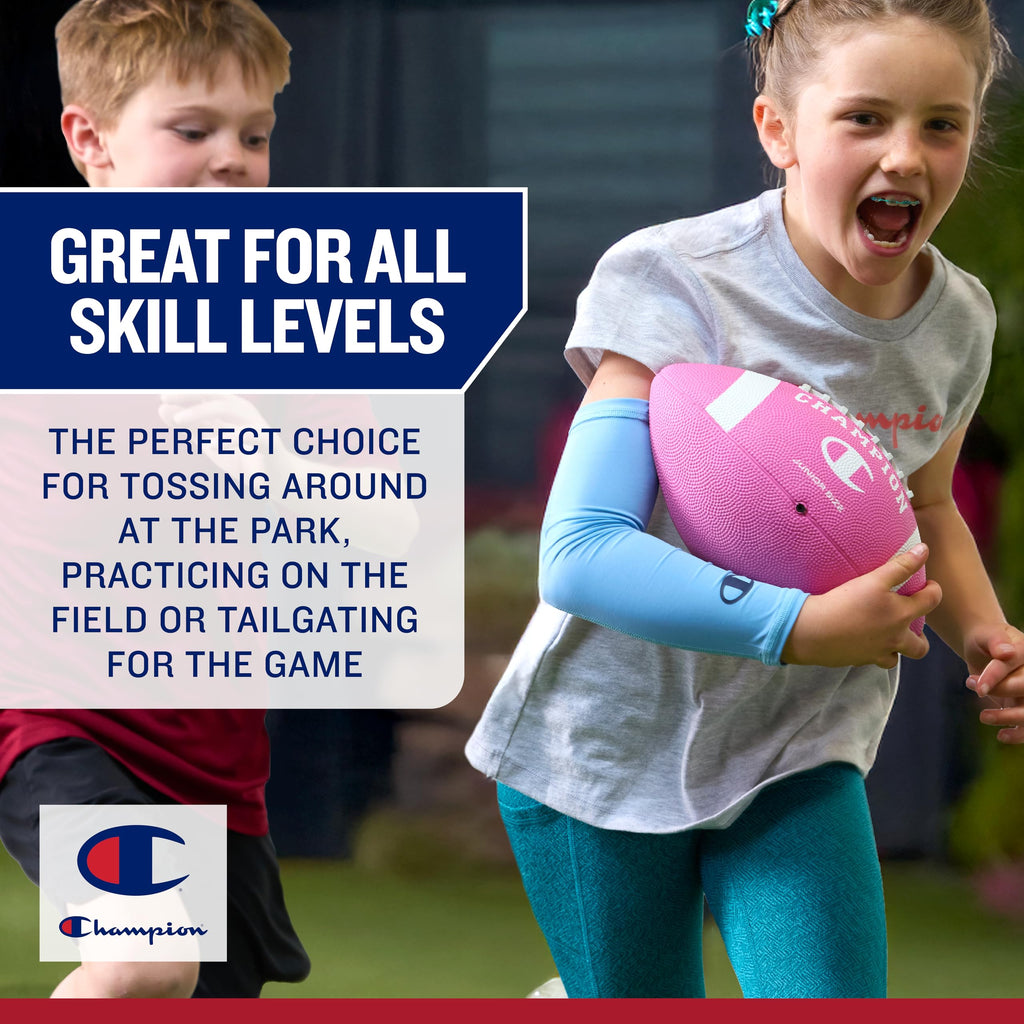 Champion Blitz All-Weather Rubber Football – Includes Pump, Multiple Sizes for Youth & Adults