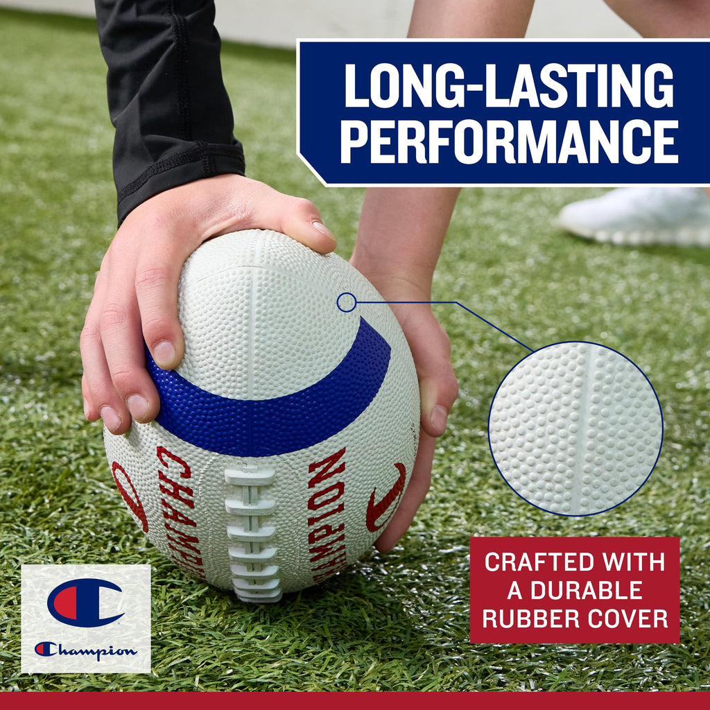 Champion Blitz All-Weather Rubber Football – Includes Pump, Multiple Sizes for Youth & Adults