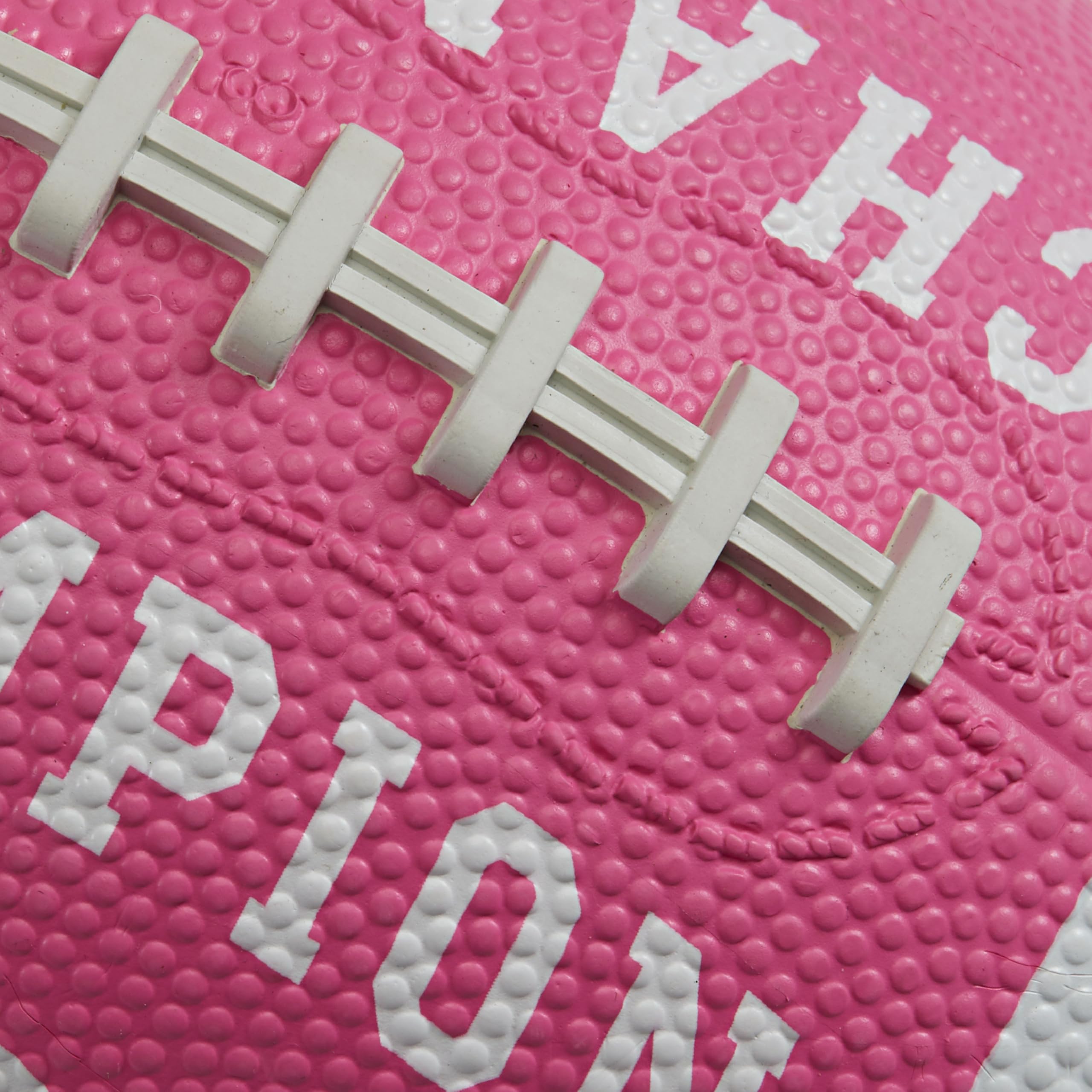Champion Blitz Football - All-Weather Rubber Football with Pump, Youth Size (Optic Pink/White)
