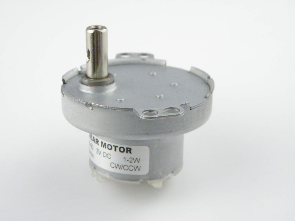 CHANCS JS-50 DC Geared Motor 6V 5RPM with POM Plastic Gears for Fans, Displays, and Vending Machines