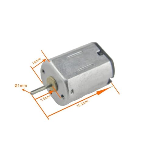 CHANCS N20 Micro DC Motor 3.7V 23500RPM 2-Pack for Gear Motors, Toys, and Science Projects