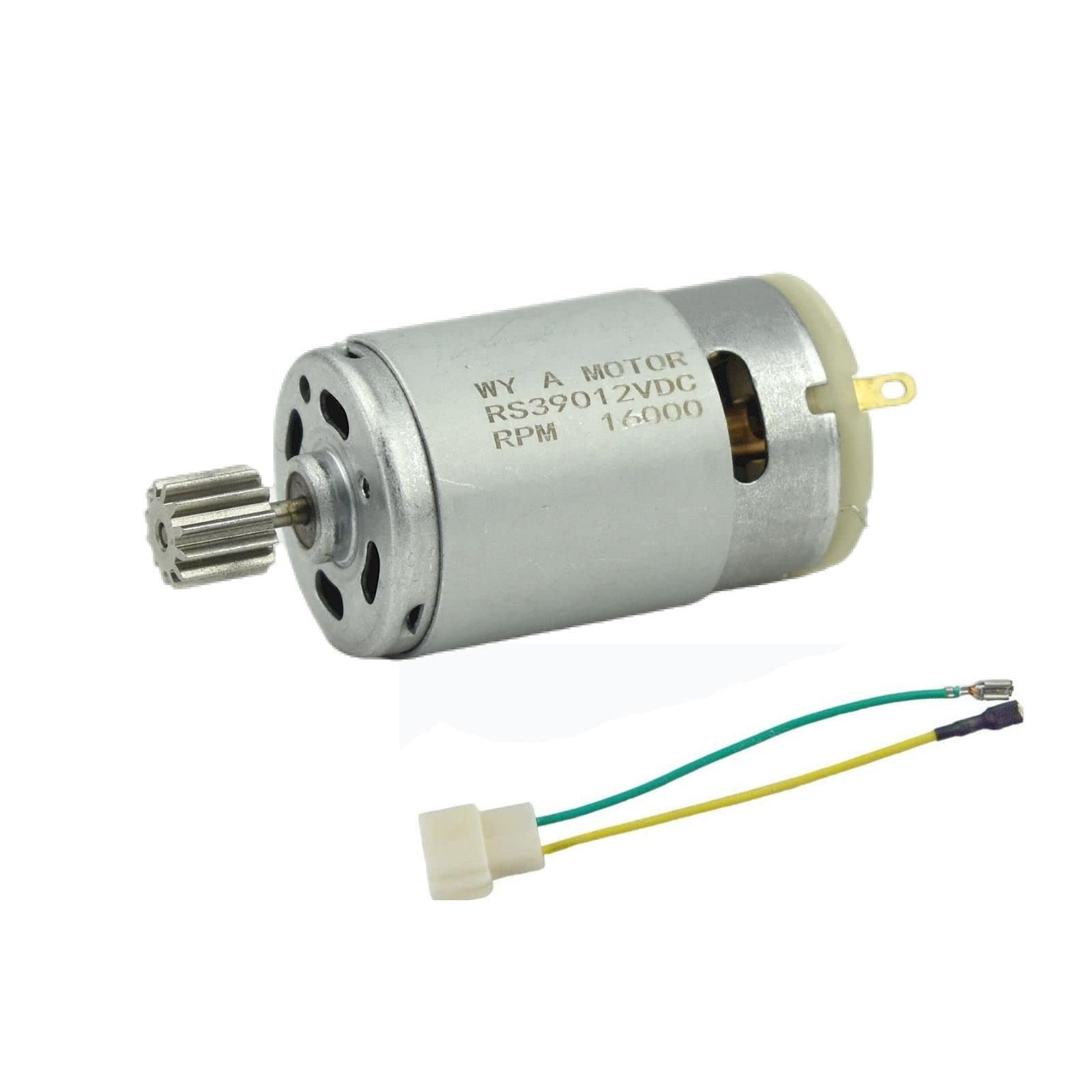 CHANCS RS390 12V 16000RPM 12-Tooth Gear Motor for Children's Electric Cars - Replacement for RS-380
