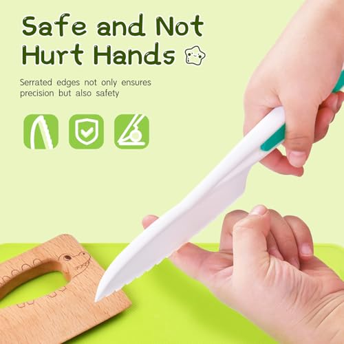Chanking 13-Piece Kids Safe Knife Set for Real Cooking - Montessori Kitchen Tools for Toddlers Ages 4+