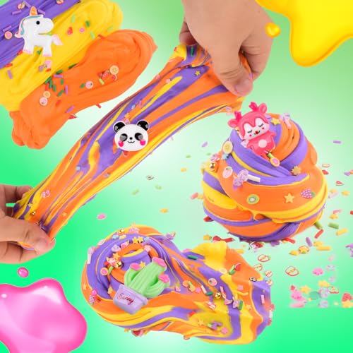 Chaoduodan 8 Pack Slime Set: 3 Butter, 3 Clear, 2 Cloud Slimes for Kids Party Favors and Stress Relief
