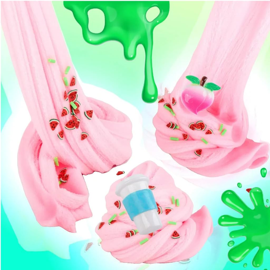Chaoduodan 8 Pack Slime Set: 3 Butter, 3 Clear, 2 Cloud Slimes for Kids Party Favors and Stress Relief