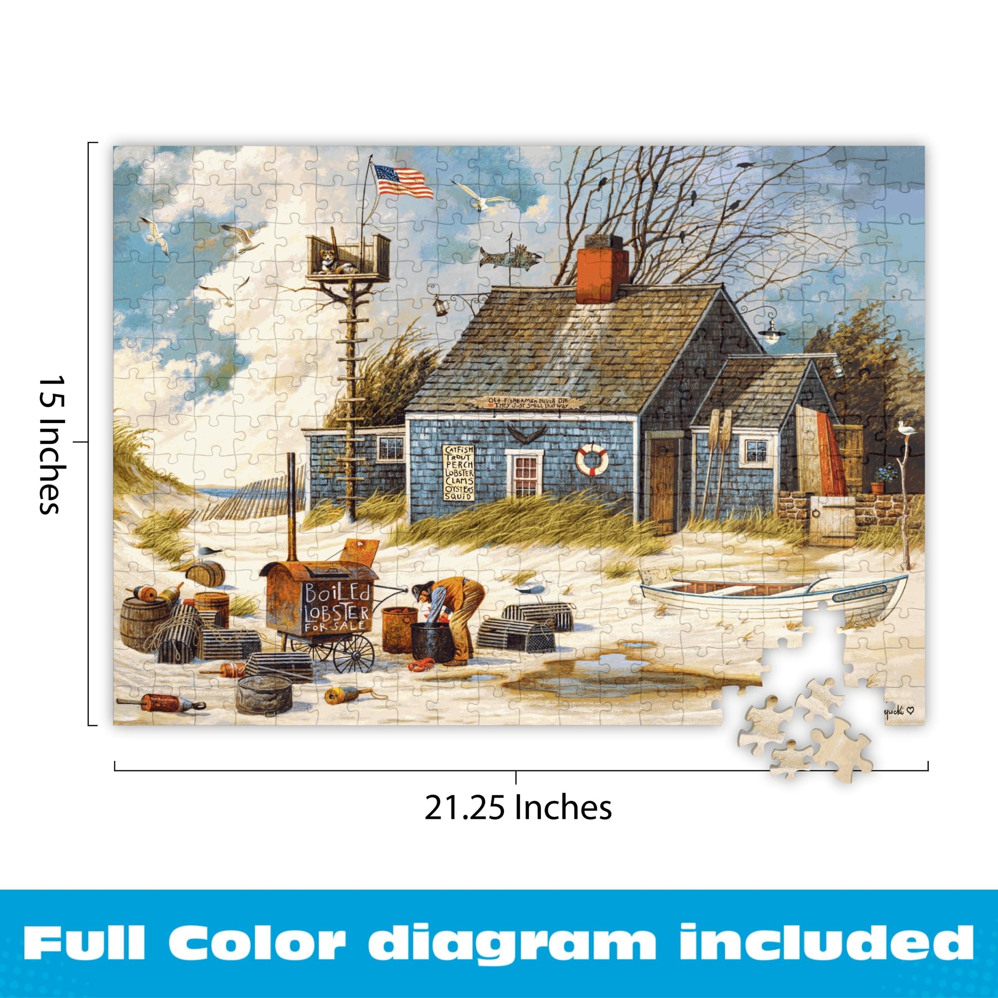 Charles Wysocki Peddler's Hope Chest 300-Piece Jigsaw Puzzle by Buffalo Games