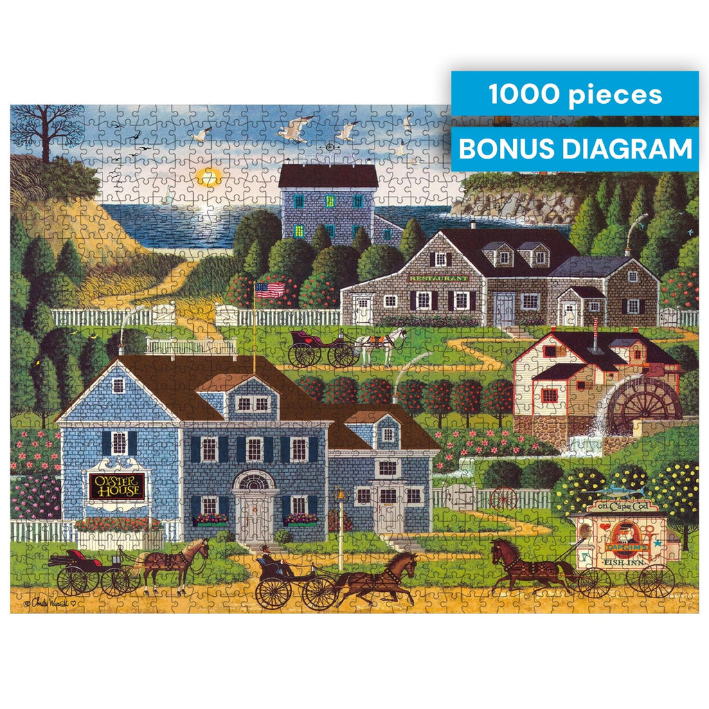 Charles Wysocki Sunset Bay 1000-Piece Jigsaw Puzzle – Buffalo Games, Perfect Snap Fit, 26.75x19.75 in