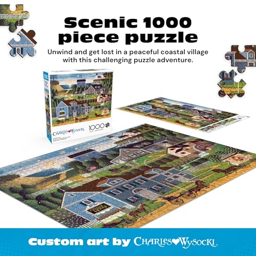 Charles Wysocki Sunset Bay 1000-Piece Jigsaw Puzzle – Buffalo Games, Perfect Snap Fit, 26.75x19.75 in
