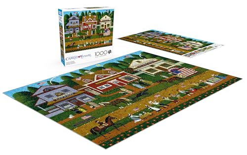 Charles Wysocki Young Patriots 1000-Piece Jigsaw Puzzle - Buffalo Games, 26.75x19.75 in, Poster Included, Recycled Board