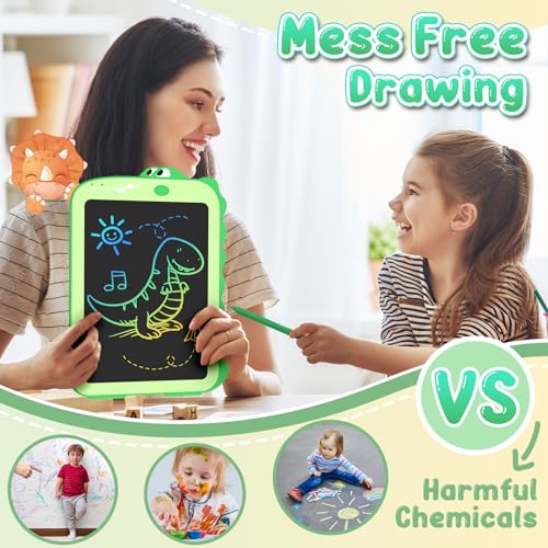 CHEERFUN 8.5" LCD Writing Tablet for Kids - Dinosaur Toddler Drawing Board, Educational Toys for Boys Girls Ages 3-8
