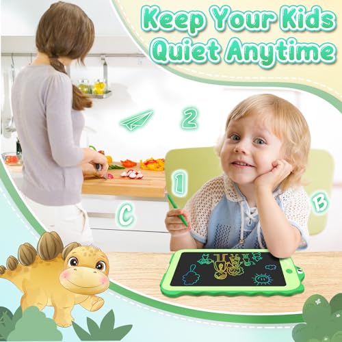 CHEERFUN 8.5" LCD Writing Tablet for Kids - Dinosaur Toddler Drawing Board, Educational Toys for Boys Girls Ages 3-8