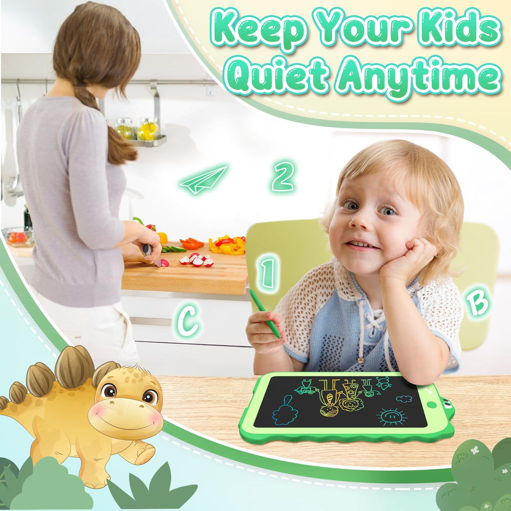 CHEERFUN 8.5" LCD Writing Tablet for Kids - Dinosaur Toddler Drawing Board, Educational Toys for Boys Girls Ages 3-8