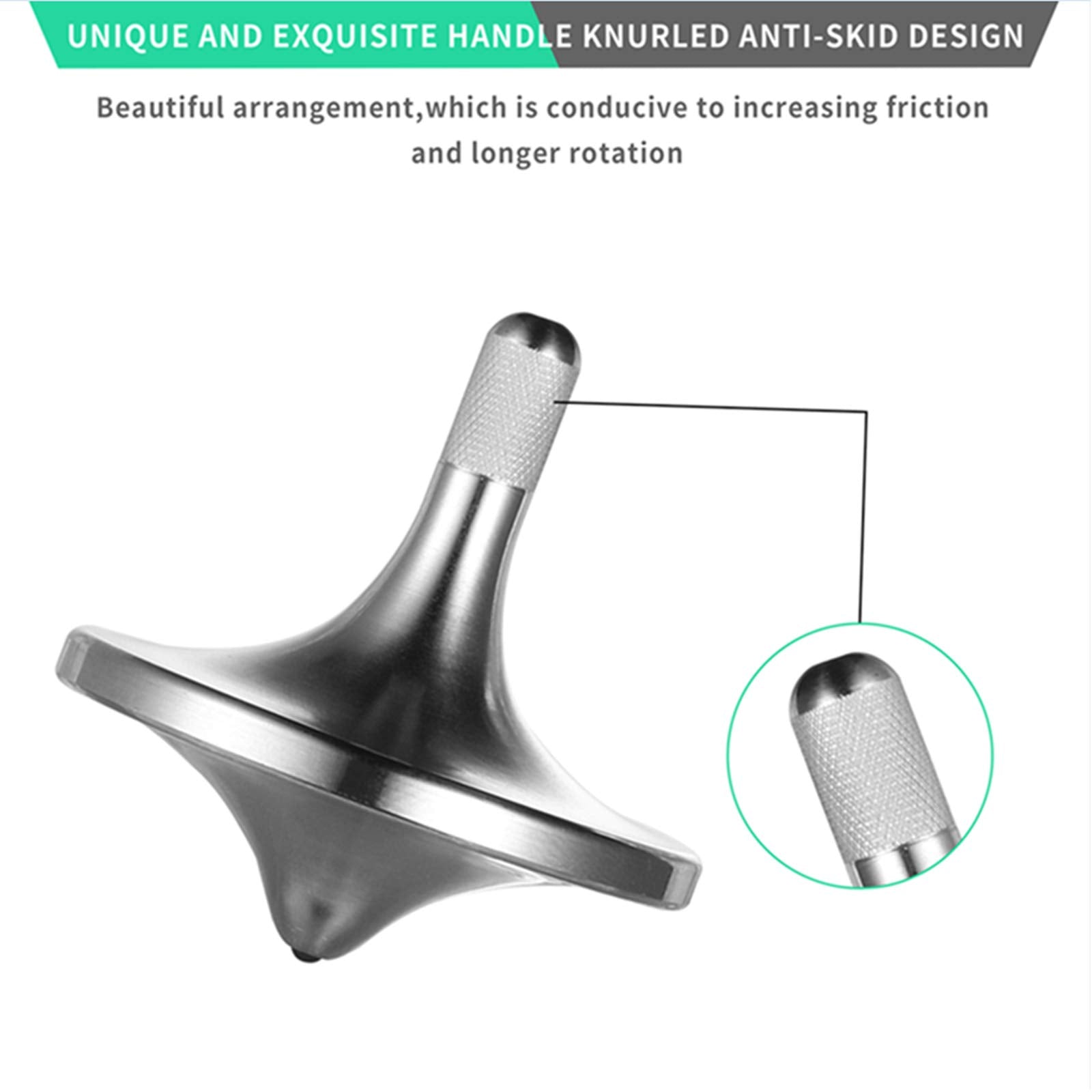 CHEETOP Stainless Steel Spinning Top – 24mm Small, Spins Over 6 Minutes, Precision CNC Crafted