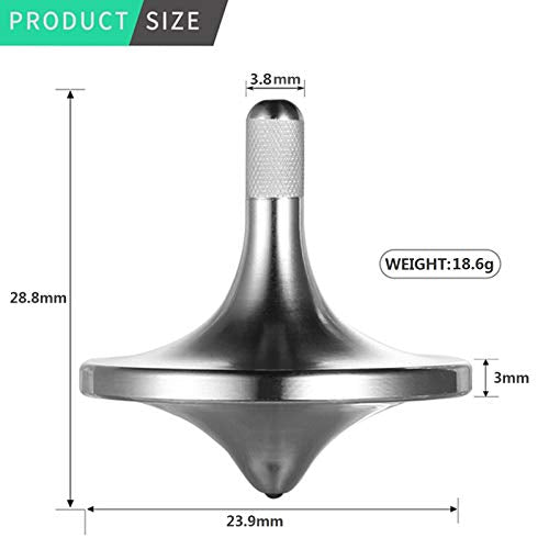 CHEETOP Stainless Steel Spinning Top – 24mm Small, Spins Over 6 Minutes, Precision CNC Crafted