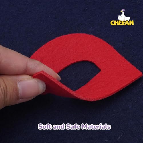 CHEFAN 104-Piece Felt Letters Alphabet Set for Kids – Uppercase & Lowercase for Preschool & Homeschool Learning