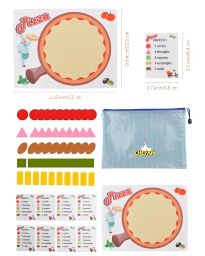 CHEFAN Pizza Counting Toddler Toys – Felt Number Learning Game for Preschool Math