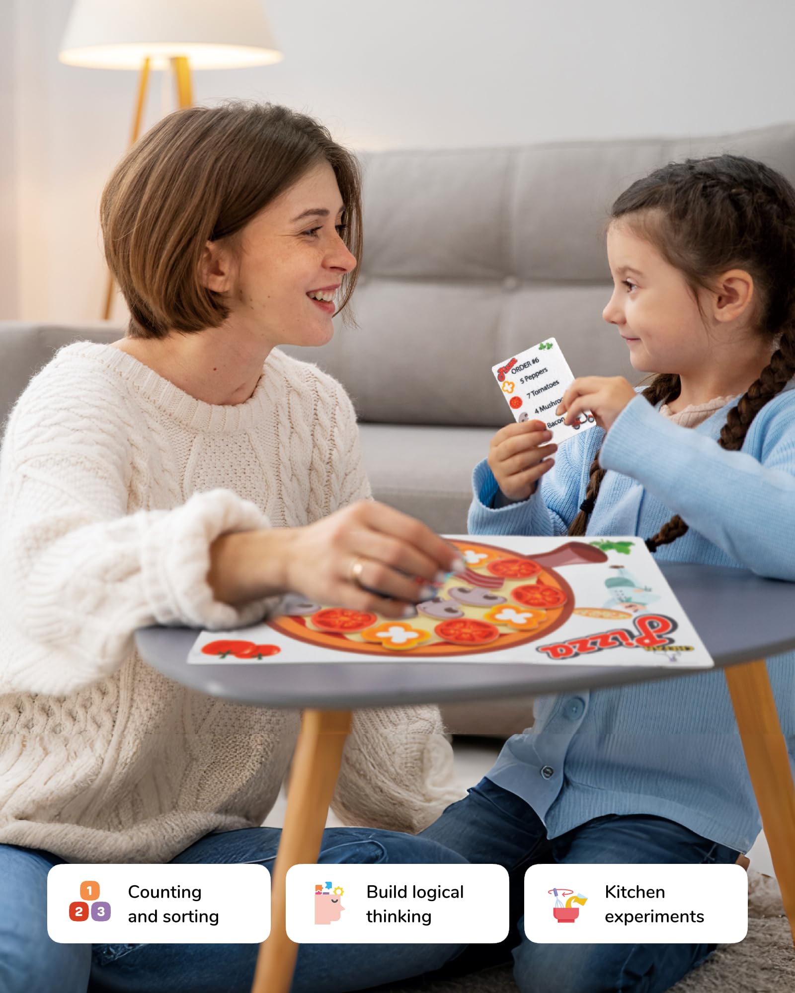 CHEFAN Pizza Counting Toy – Felt Number Learning Game for Toddlers