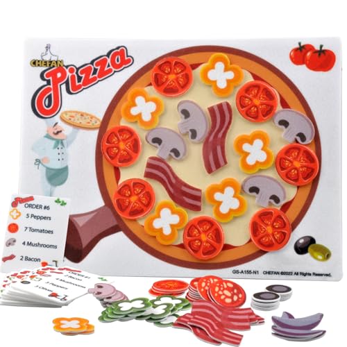 CHEFAN Pizza Counting Toy – Felt Number Learning Game for Toddlers