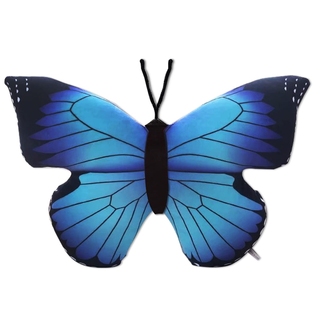 CHELEI2019 Blue Butterfly Plush Pillow – 15.7 Inch Soft Stuffed Animal Toy for Kids and Decoration