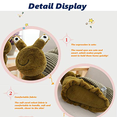 CHELEI2019 Stuffed Animal Snail Plush Toy, 11 Inches, Soft Coral Velvet, Gift for Kids and Adults