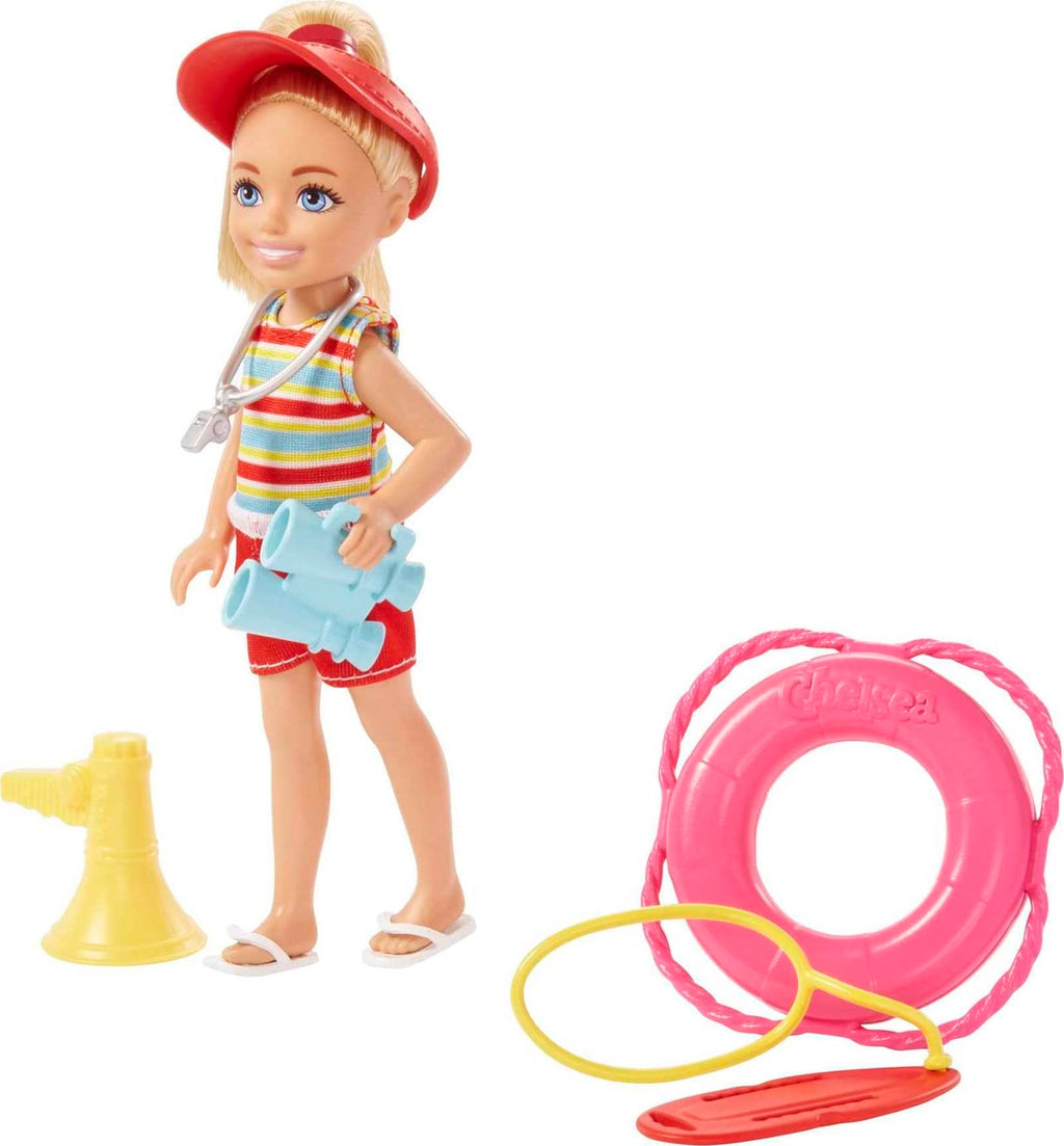 Chelsea Lifeguard Playset: Blonde Doll with 6 Rescue Accessories