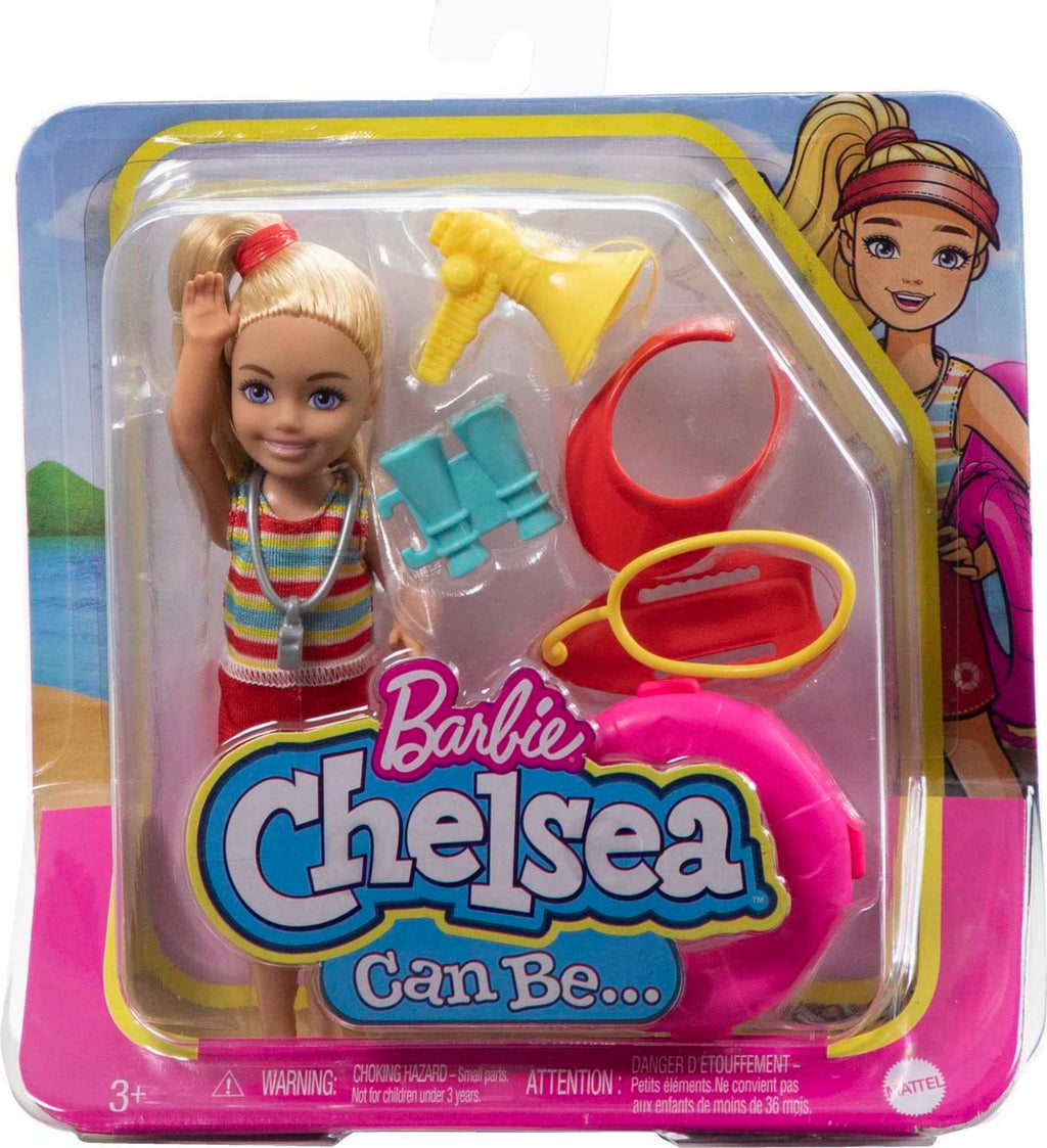 Chelsea Lifeguard Playset: Blonde Doll with 6 Rescue Accessories