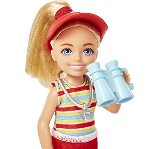 Chelsea Lifeguard Playset: Blonde Doll with 6 Rescue Accessories